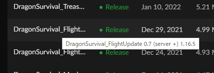 Dragon Survivalのフライトアップデートファイル